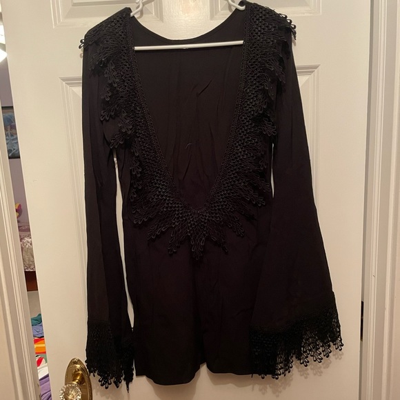 For love and lemon Roosevelt mini dress with embellished bell sleeves - Picture 8 of 10